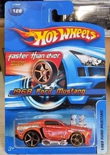 Hot Wheels 1968 MUSTANG FASTER THAN EVER Boss Hoss Orange 2006 FTE SUPER RARE