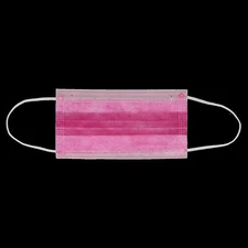 House Brand Dentistry 109133 Earloop Face Masks 3-Ply ASTM Level 3 Fuchsia 50/Bx