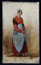 Entourage D'Alfred Dehodencq (1822-1882) La Femme Au Apron Léon Cogniet Xixth