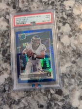 2020 Panini Donruss Optic Jalen Hurts Blue Hyper Prizm RC #164 Eagles PSA 9