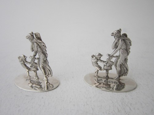 Antike edwardianische Sterlingsilber Menü-/Tischkartenhalter - 1906 von Martin Hall - Bild 2 von 6