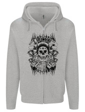Lucky Dice Skull Motorbike Biker Motorcycle Mens Zip Up Hoodie
