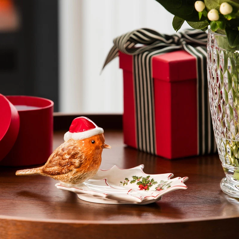 Ciotola Pettirosso Natale Foglia Agrifoglio Villeroy & Boch Toy's Fantasy, fotografia 8 di 9