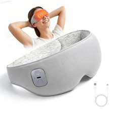 Heated Eye Mask Cordless Relieves Dry Eyes Fatigue  Grey