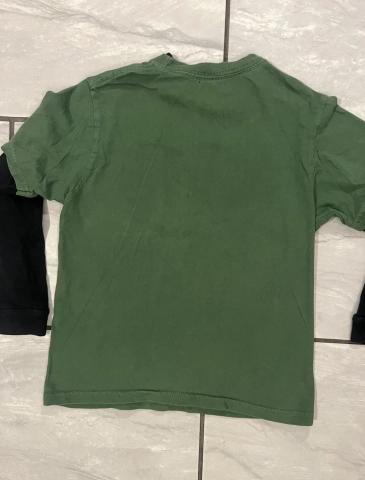 Camiseta Tony Hawk verde aspecto en capas negra manga larga juvenil pequeña 8 Foto 3 de 4