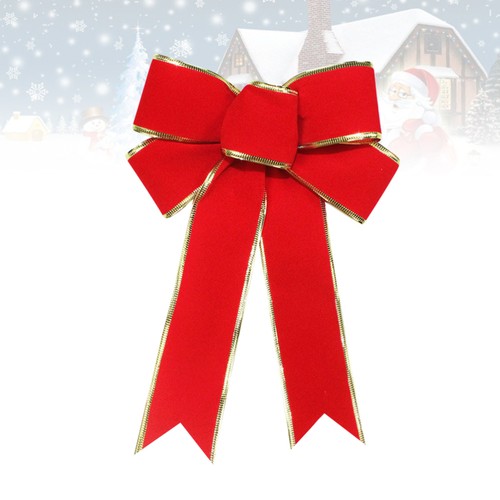 25 Cm Roter Samtband Weihnachtsbaumspitze Schleife Weihnachtsbaumschmuck