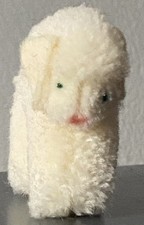 VTG Steiff Woolen Wool Pom Pom Standing White Lamb 2 Long Adorable LOOk