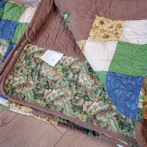 King Size Quilt Matching Pillows Smoky Mountain River Cotton Cabin Lodge Farm - Picture 8 of 22