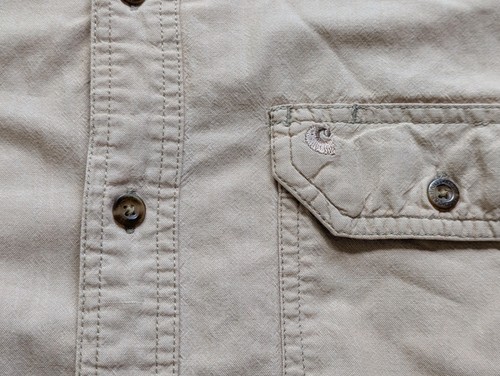 Carhartt Hemd Herren Large Button Up Workwear Doppeltasche Langarm - Bild 5 von 16