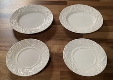 Mikasa English Countryside White 2 Salad Plates 8.25” and 2 Saucers 6.5”