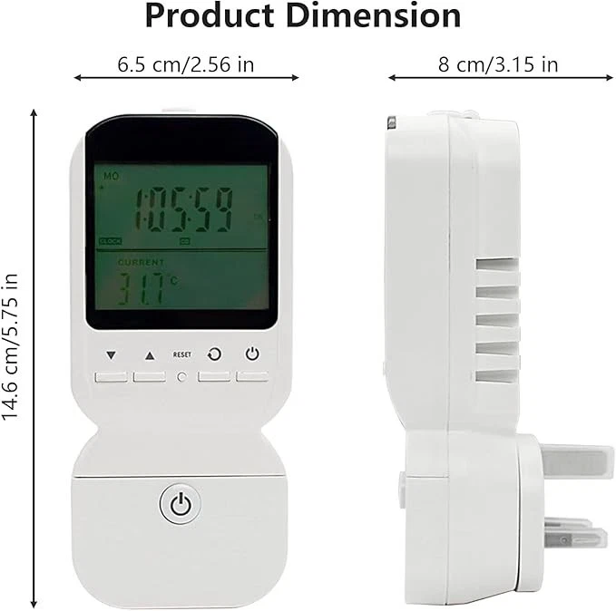 Digital Programmable Plug in Thermostat, electrical infrared Heating - clearance - Image 3 of 4