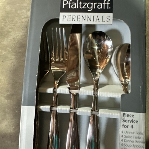 Pfaltzgraff Besteck glänzend 20 teiliges Set Service für 4 offene Schachteln