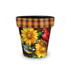 Briarwood Lane Fall Birds and Sunflowers Small Planter