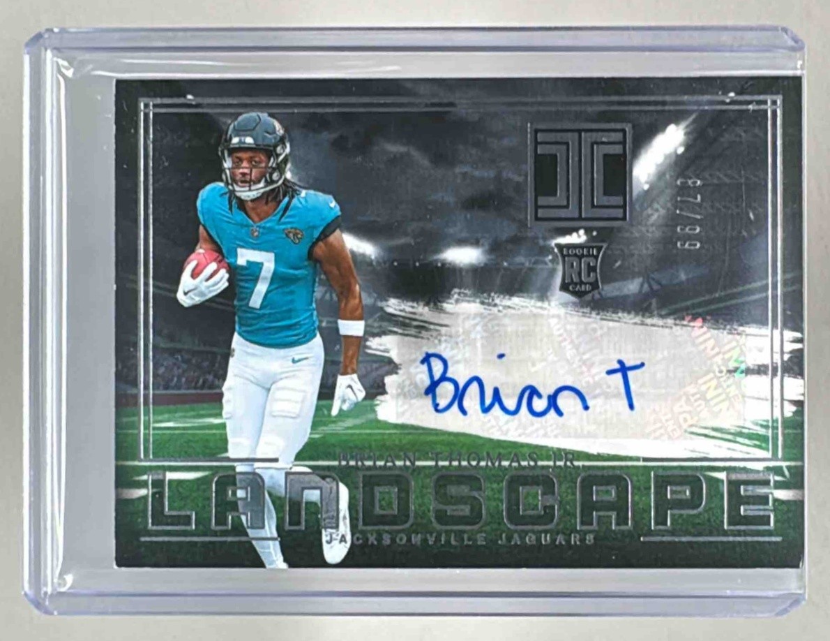 Brian Thomas Jr 2024 Panini Impeccable #RLA-BTJ Rookie Landscape RC Auto 87/99