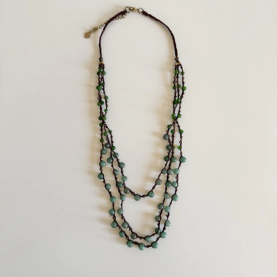 Collar Nakamol Jade Cristal Cuentas 22 pulgadas Prosperidad Armonía Tercer Ojo Chakra Foto 2 de 4