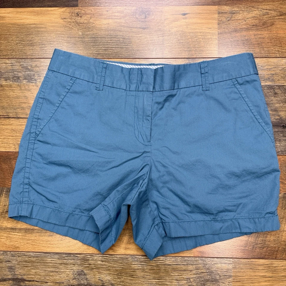 Chino J Crew roto para mujer 0 azul frente plano tiro bajo Foto 2 de 4