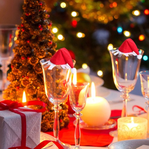 20 PCS Festive Glass Cover Set Cheistmas Glasses Christmas Cup Decor Favors - Picture 7 of 12