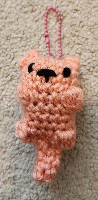 Crochet Plush Amigurumi Otter Keychain - Handmade New