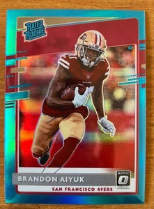 2020 Optic Brandon Aiyuk RC Aqua /299 49ers #169 Mint Beautiful 