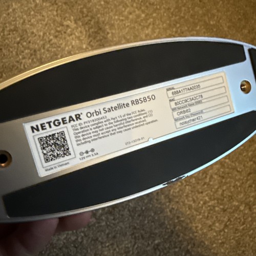 NETGEAR Orbi RBS850 Satellite AX6000 Tri-Band WiFi 6 Add-on ~ NO POWER CORD - Picture 2 of 6