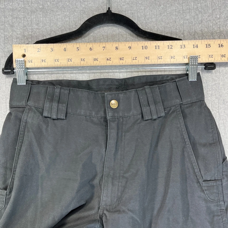 Брюки рабочие тактические грузовые универсальные мужские 5.11 30x30 (28X28 1/2 черные рипстоп для улицы - Изображение 4 из 4