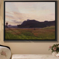 Rustic Landscape Oil Painting Canvas Print Vintage Wall Art Decor Rural Artwork