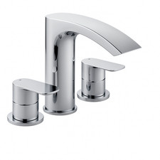 Chrome 3 Hole Bath Filler Tap – Modern Lever