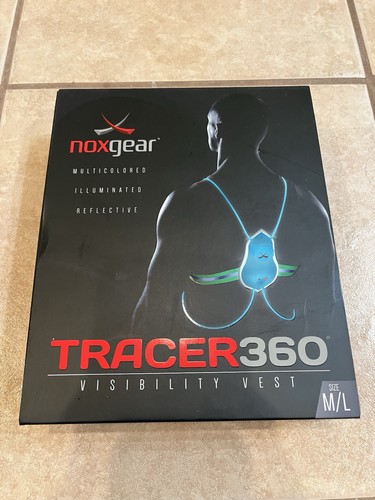 Noxgear Tracer360 Illuminated Reflective Visibility Vest Running/Cycling Sz M/L
