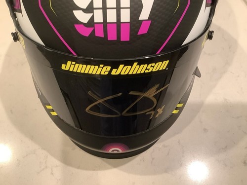 JIMMIE JOHNSON HANDSIGNIERTER 2017 HMS ALLY FULL SIZE HELM & HANDSIGNIERTE KARTE - Bild 5 von 16