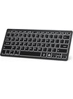 OMOTON Bluetooth Tastatur für Mac, Kabellose Tastatur QWERTY UK Layout, Schwarz