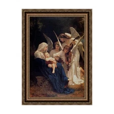 Framed Canvas Art The Virgin of the Angels by William Adolphe Bouguereau 20"x28"