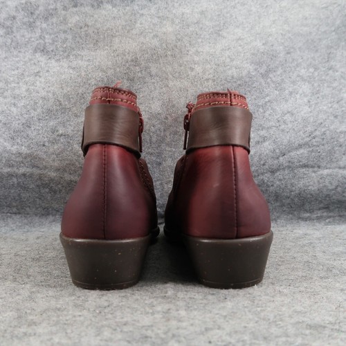 Cobb Hill Shoes Womens 7.5 Bootie Slouch Ankle Boot Leather Red Fashion Comfort - Picture 4 of 14