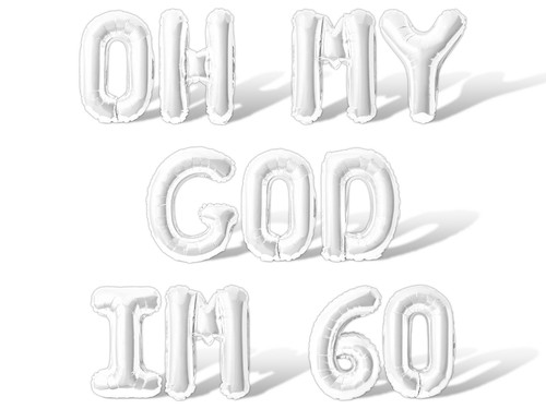 OH MY GOD IM 60 Letras Globo Banner - Hágalo Usted Mismo 60 Cumpleaños Fiesta Decoraciones - Imagen 46 de 55