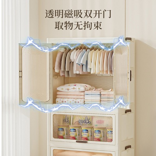 Simple Wardrobe Storage Cabinet, Dustproof & Multifunctional for Bedroom - Picture 5 of 9