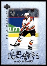 1995-96 Upper Deck Be a Player Autographs Ice Wars Sandy McCarthy Auto Calgary