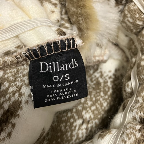 Dillards Faux Fur Earthtones O/S Made In Canada Acrylic/Polyester - Picture 8 of 10