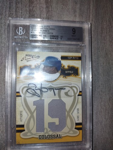 2008 Donruss Prime Cuts Tony Gwynn COLOSSAL JERSEY AUTO BGS 9 01/19 SD PADRES