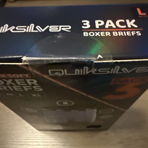 Quicksilver Men’s Super Soft Boxer Briefs Fly Front Tag Free Size L 3-Pack - Picture 5 of 9