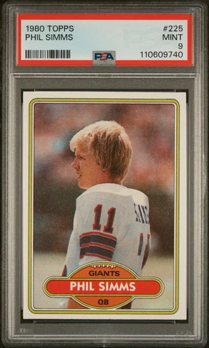 1980 Topps Phil Simms Rookie Card RC #225 PSA 9