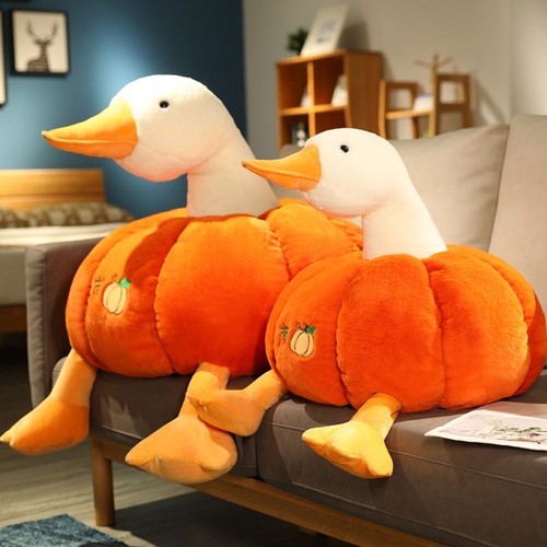 Stuffed Toys Accompany Toy Duck Pumpkin Plush Pillow Duck Pumpkin Plush Toy - Picture 2 of 12