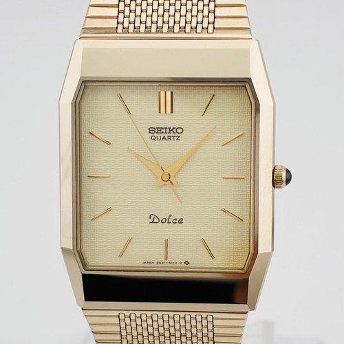 [Near Mint] Seiko Dolce 9521-5110 Gold Tank Quartz Herrenuhr Japan - Bild 2 von 10