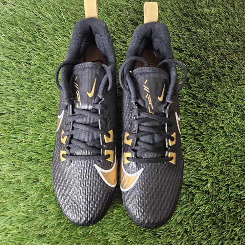 Nike Vapor Edge Speed 2 9.5 Black Gold Football Cleats New - Picture 4 of 6