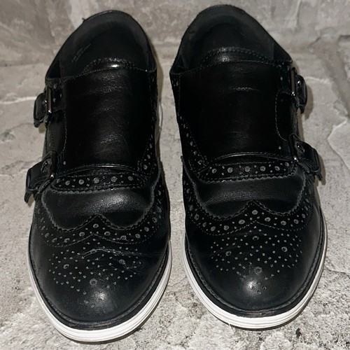 Fast neuwertig Cole Haan schwarz Dbl Mönch Riemen Brogue Budapester Leder Schuhe 8,5 B - Bild 3 von 10