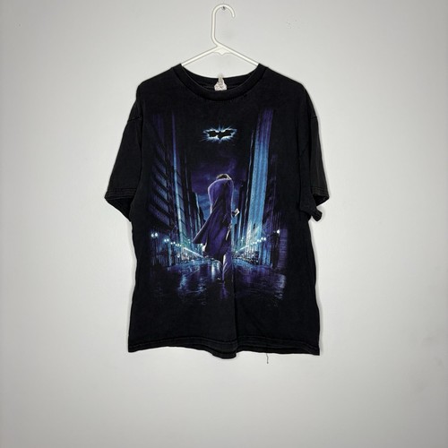 Vintage 2008 The Dark Knight Joker Heath Ledger T-Shirt Schwarz Herren Gr. XL