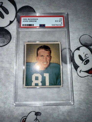 1950 Bowman Football #2 John Greene PSA 6 New Slab