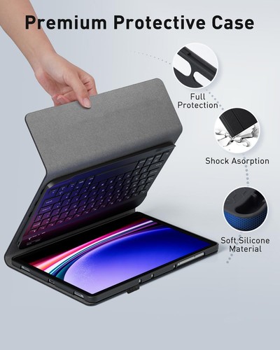 Case Keyboard for Microsoft Surface Pro 11/10/9 13.1 inch - Mouse and Magneti... - Foto 6 di 8