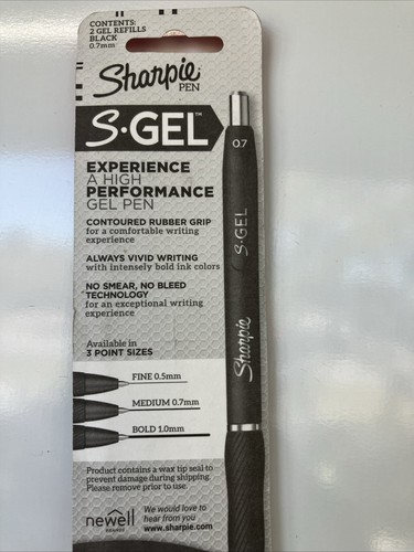 4 (2 of 2-pk) of Sharpie S-Gel-Roller-Ink Pen Refill Medium Point Black Ink NEW - Picture 7 of 8