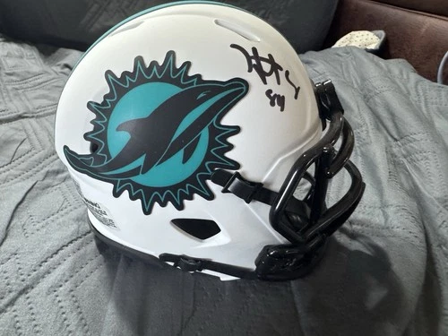 Hunter Long SIGNED Miami Dolphins Mini Helmet Beckett Authentication