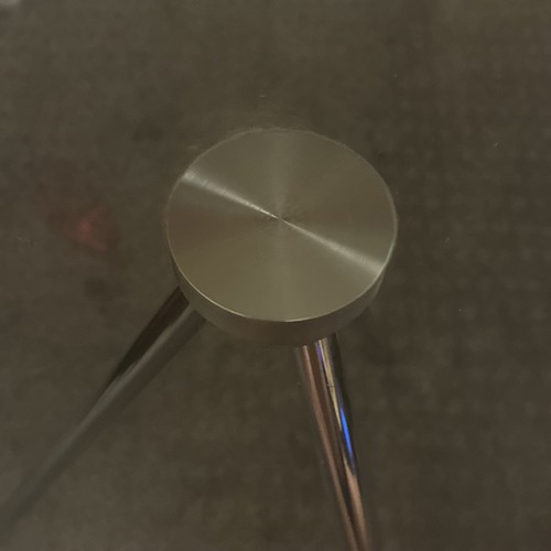 Vintage MCM Tripod Glastisch Chrombeine 70er Jahre dick Stoneville Chromcraft - Bild 3 von 4