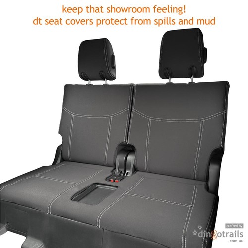 Fit Toyota Prado (Nov24-Now) Full-back THIRD ROW Premium Neoprene Seat Cover - Picture 6 of 9